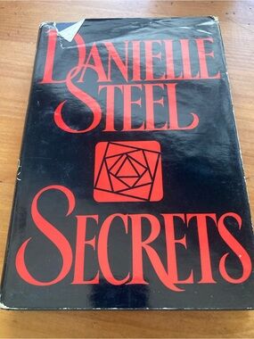 Danielle Steel "Secrets" Hardcover Book - Black & Red